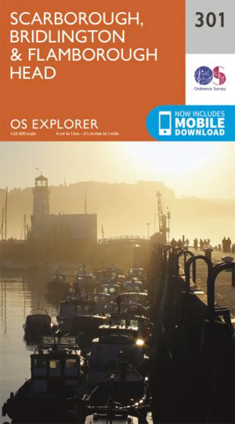 OS Explorer Map 301 - Scarborough Bridlington and Flamborough Head